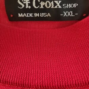 St. Croix Men's Vibrant Red Crewneck Sweater